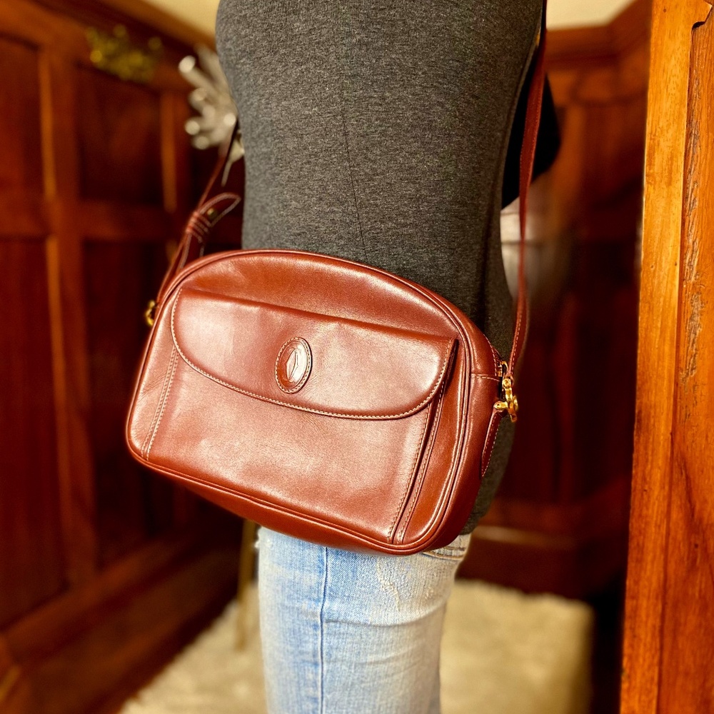 Must de Cartier Leather Crossbody Bag | Red Bordeaux